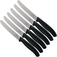 Victorinox SwissClassic 6.7833.6, 6-peças conjunto de facas para tomates, preto