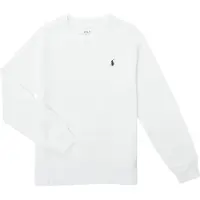 Ralph Lauren para menino. 323843804004 Camiseta de malha jersey de algodão branco ((S) 6/7años= 136/138cm), Casual, Manga comprida, mod