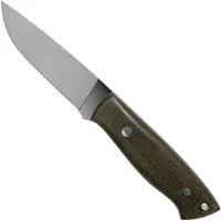 Brisa Trapper 115 Green Canvas Micarta Elmax Flat 2066 faca de bushcraft