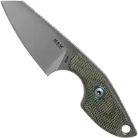 MKM Knives Faca de pescoço Mikro 2, green canvas micarta