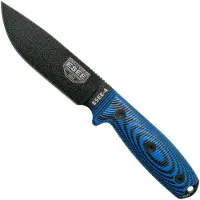 ESEE Model 4 Black Blade 3D Blue-Black G10 faca de sobrevivência 4PB-008 bainha preta + clipe para cinto