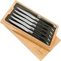 Laguiole En Aubrac conjunto de facas para bife 6-peças chifre de búfalo