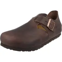 Birkenstock unisex. 166533 Sapatos de pele London (Ajuste Estreito) castanho (41), Couro, Plano, Cordão, Casual, Havana