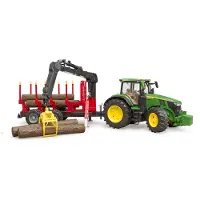 BRUDER Jogo De Construção 03154 John Deere 7r 350 With Forestry Trailer And 4 Trunks