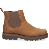 Timberland unisex para criança. TB0A28PC3581 Botas de couro Courma Chelsea castanhas (28), Marrom, Plano, Zíper, Velcro, Casual, moda infant