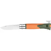 Opinel No. 12 Explore 002454 Orange, canivete de bushcraft com pinça para carrapatos