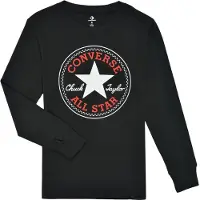 Converse T-Shirt mangas curtas CHUCK PATCH LONG SLEEVE TEE rapazes - Preto - 13 / 14 ans