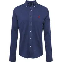 Ralph Lauren para homem. 710654408081 Camisa ultraleve em piqué azul-marinho (S), Casual, Algodão, Manga comprida
