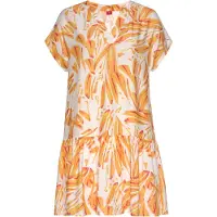 s.Oliver Vestido de verão bege / amarelo / rosa escuro