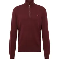 Ralph Lauren para homem. 710876756008 Camisola de lã cor de vinho com fecho de correr curto (XXL), Casual, Grená, Manga comprida, Borgo