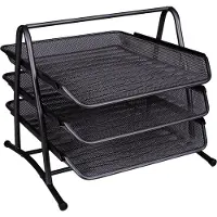 Aucune Bandeja metálica | 3 níveis| 350x278x275mm | Preta