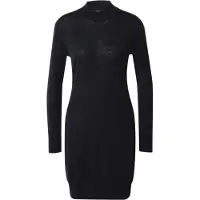 Superdry para mulher. W8011223A Vestido de malha de manga comprida em lã preta (XL), Preto, Casual, Algodão