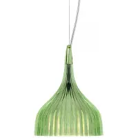 Kartell Candeeiro suspenso É, verde, Ø 14 cm, E14-LED
