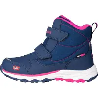 TROLLKIDS Bota de neve 'Hafjell' azul escuro / rosa / vermelho