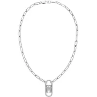 Tommy Hilfiger Collana Elegante In Acciaio Monogram — Collana