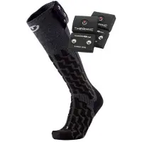 Therm-ic - Meias aquecidas - Set Heat Fusion Uni + S-1200B para Unissexo - Tamanho 42-44 - Preto