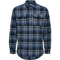 Selected Camisas mangas comprida SLHREGSCOT CHECK SHIRT homens - Azul - EU S