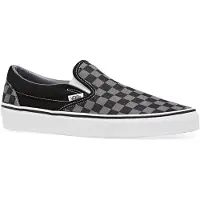 Vans - Ténis e sneakers - Classic Slip-On Black/Pewter Checkerboard para Unissexo - Tamanho 6 US - Preto
