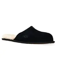 Ugg para homem. 1101111 Chinelos de Pele Scuff preto (41), Plano, Camurça, Nenhum, Homewear