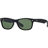 Ray-Ban - Marcas - New Wayfarer Matte Rubber Black G-15 Green para Unissexo - Nylon - Preto