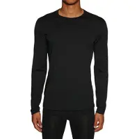 Icebreaker - Primeiras camadas - M Merino 200 Oasis LS Crewe Black para Homem - Tamanho M - Preto
