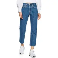 Levi's Calças de ganga tapered 501 CROP mulheres - Azul - US 28 / 28