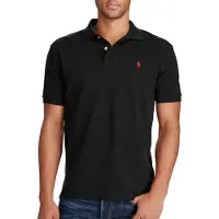 Ralph Lauren para homem. 710782592001 Pólo em piqué preto (S), Casual, Algodão, Manga curta