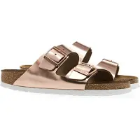 Birkenstock Chinelos Arizona Soft Footbed mulheres - Ouro - 38