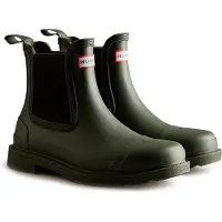 Hunter para mulher. WFS1018RMA Commando Chelsea Boots verde (37), Plano, Nenhum, Casual