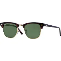 Ray-Ban - Clubmaster Polished Tortoise On Gold G-15 Green para Unissexo - Castanho