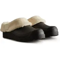 Hunter Chinelos Play Sherpa mulheres - Preto - 36