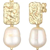 Elli PREMIUM Brincos ouro / branco pérola
