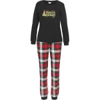 LASCANA Pijama ouro / cinzento claro / vermelho fogo / preto