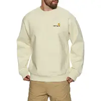 Carhartt WIP Sweatshirt 'American Script' bege / chocolate / amarelo