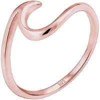 Elli Anel 'Wellen' ouro rosa
