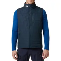 Helly Hansen para homem. 30377 Colete isolante Crew Insulator azul-marinho (S), Casual, Poliéster