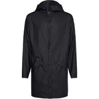Rains - Casacos - Long Jacket W3 Black para Unissexo - Tamanho XL - Preto