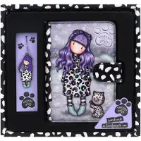 Santoro London Conjunto De Caderno Gorjuss Smitten Kitten Com Marcador De Livros