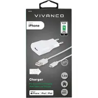 Vivanco Carregador Com Cabo Lightning 1.2 M 2.4a