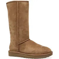 Ugg para mulher. 1016224 Botas de couro W Classic Tall II castanho (37), Marrom, Plano, 1 a 3cm, Nenhum, Casual