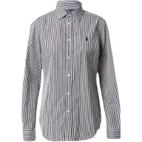 Ralph Lauren para mulher. 211891379002 Camisa Slim Fit com listras preto, branco (40), Casual, Algodão, Manga comprida