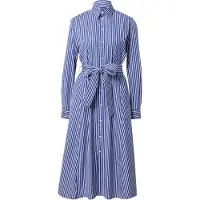 Ralph Lauren para mulher. 211891430001 Vestido de camisa azul (40), Casual, Algodão, Manga comprida
