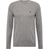 Levi's para homem. A4320-0000 Camisola cinzenta Original Housemark (L), Casual, Cinza, Lã, Manga comprida