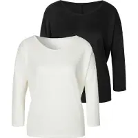 LASCANA Camisa creme / preto