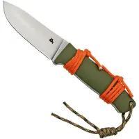 FOX Black Knives Vesuvius Stonewashed D2 Blade, OD Green G10 faca fixa