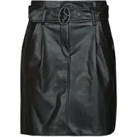 Vila Saias curtas VICHOOSY HW COATED SKIRT mulheres - Preto - FR 38