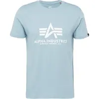 Alpha industries Camisa 'Basic Logo' azul céu