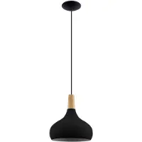 Eglo Candeeiro suspenso Sabinar, 1 luz, preto, Ø 28 cm