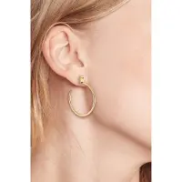 Tommy Hilfiger Orecchini Placcati In Oro Con Cerchi Monogram — Orecchini