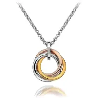 Hot Diamonds Collana Argento Trio Rose Gold Dp544 — Collana